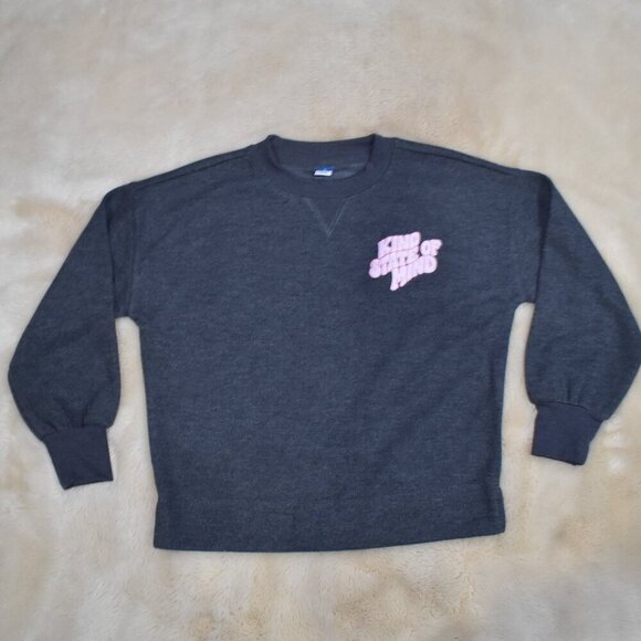 Old Navy Girls Gray Sweatshirt Size 8 - Picture 1 of 7